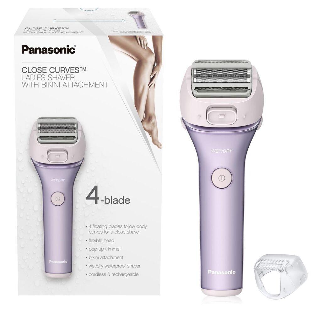 Panasonic Shaver Womens OS Purple NEW ES-AWL8A 4-Blade Wet/Dry Bikini Attachment